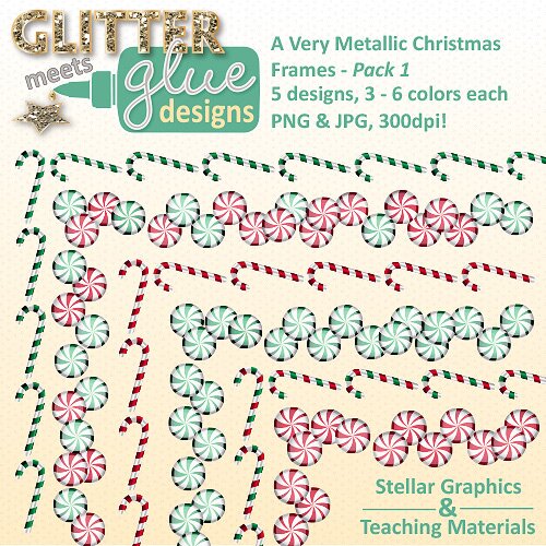 "A Very Metallic Christmas" Frames & Borders