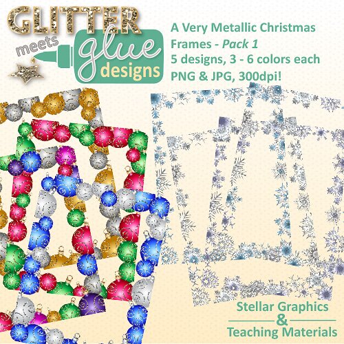 "A Very Metallic Christmas" Frames & Borders